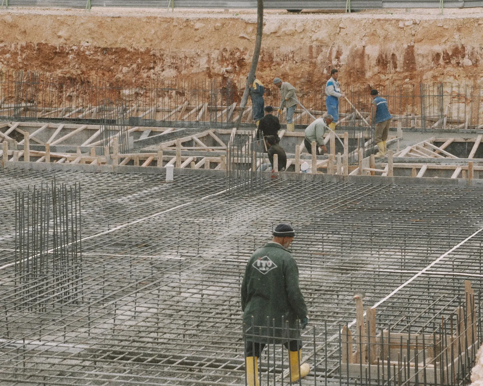 Commercial foundation crew at work